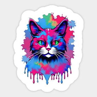 Tie Dye Cat Sticker